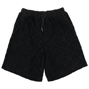 Louis Vuitton Monogram Terry Black Shorts Size M Cotton Made in Italy